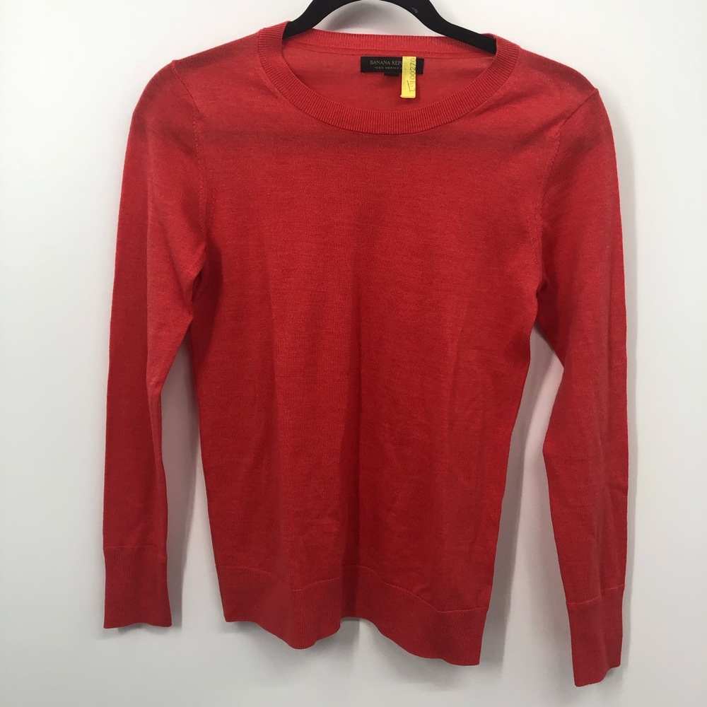 Banana Republic Salmon 100% Merino Wool Sz XS